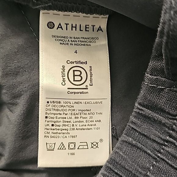 Athleta Voyager Linen Short, Size 4, Granite Blue, NWT - Picture 8 of 10